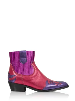 AUSTIN metallic - Westernboots | Fuchsia / Raspberry