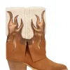 BARBADOS teddy - Westernboots | Off white / Cognac