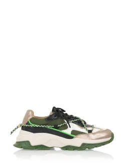 BONNEY leer - Sneakers | Dark Green / White