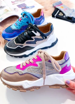 CHESTER metallic - Sneakers | Steel / Fuchsia