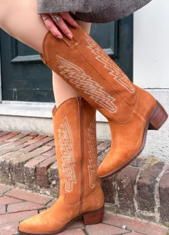 COLOMBIA suede - Westernboots | Cognac