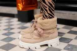 HARBIN teddy - Bikerboots | Beige