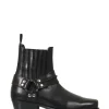 HOOK leer - Enkellaarsjes | Black