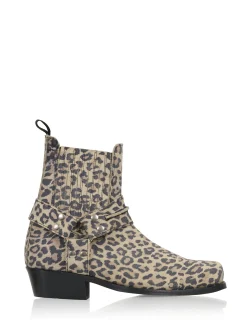 HOOK leopard - Enkellaarsjes | Beige / Black