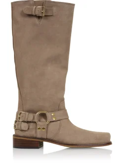 JEFFERSON suede - Bikerboots | Taupe