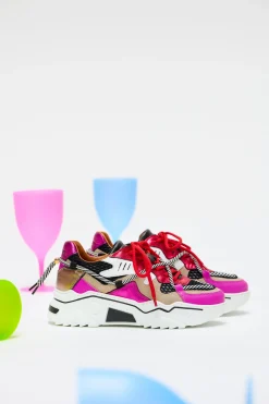 JUPITER leer - Sneakers | Raspberry / Fuchsia