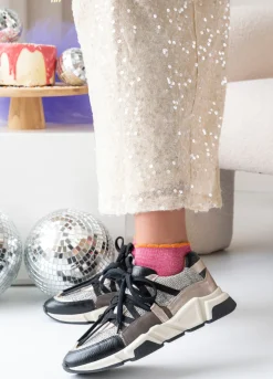 LOS ANGELES leer - Sneakers | Stone / Elefante