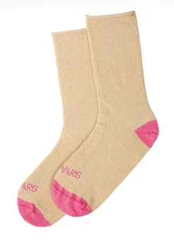 LOU SOCKS - Sokken | Gold / Pink