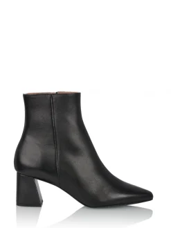 LUGANO leer - Enkellaarsjes | Black