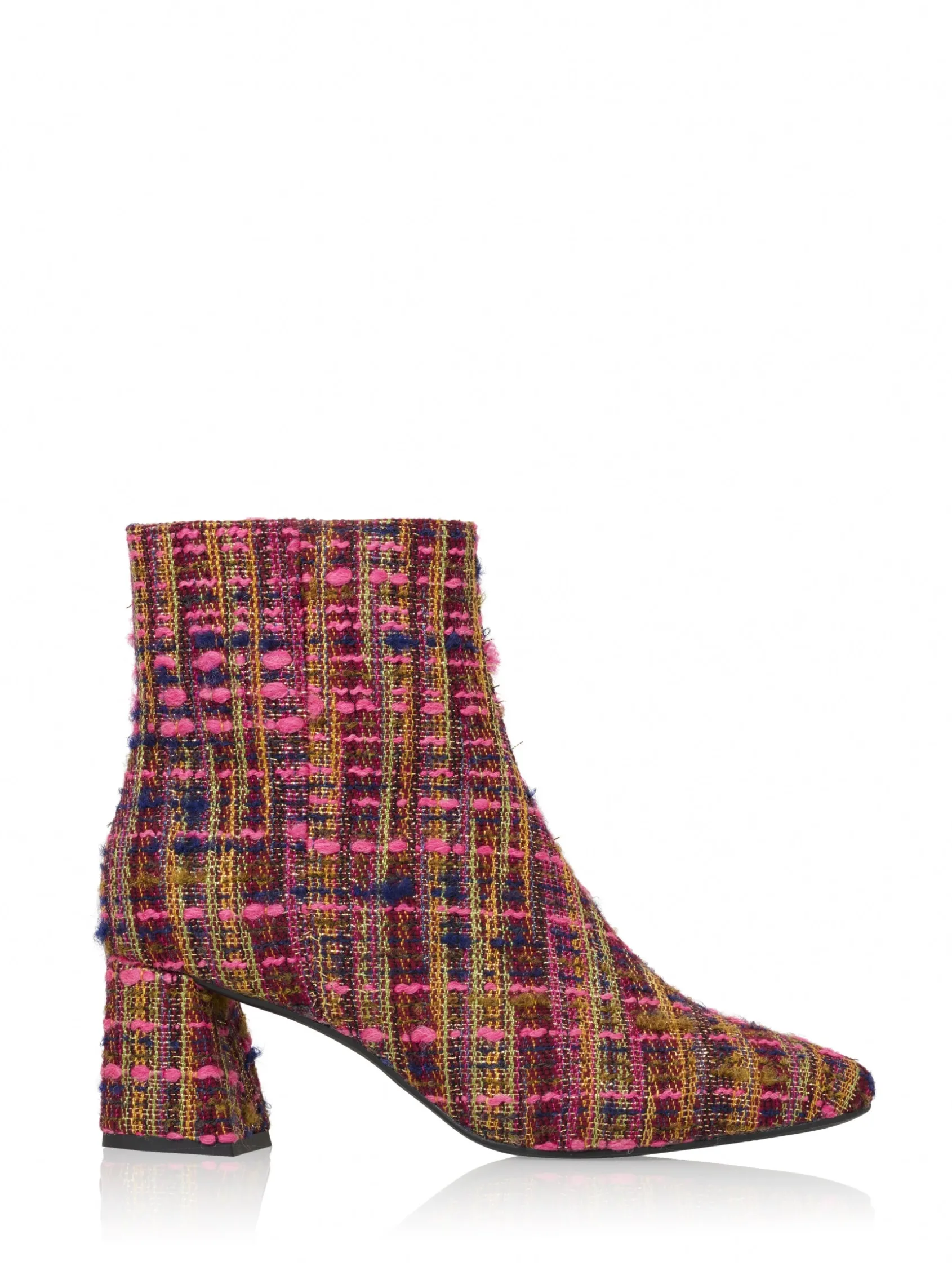 LUGANO tweed - Enkellaarsjes | Pink