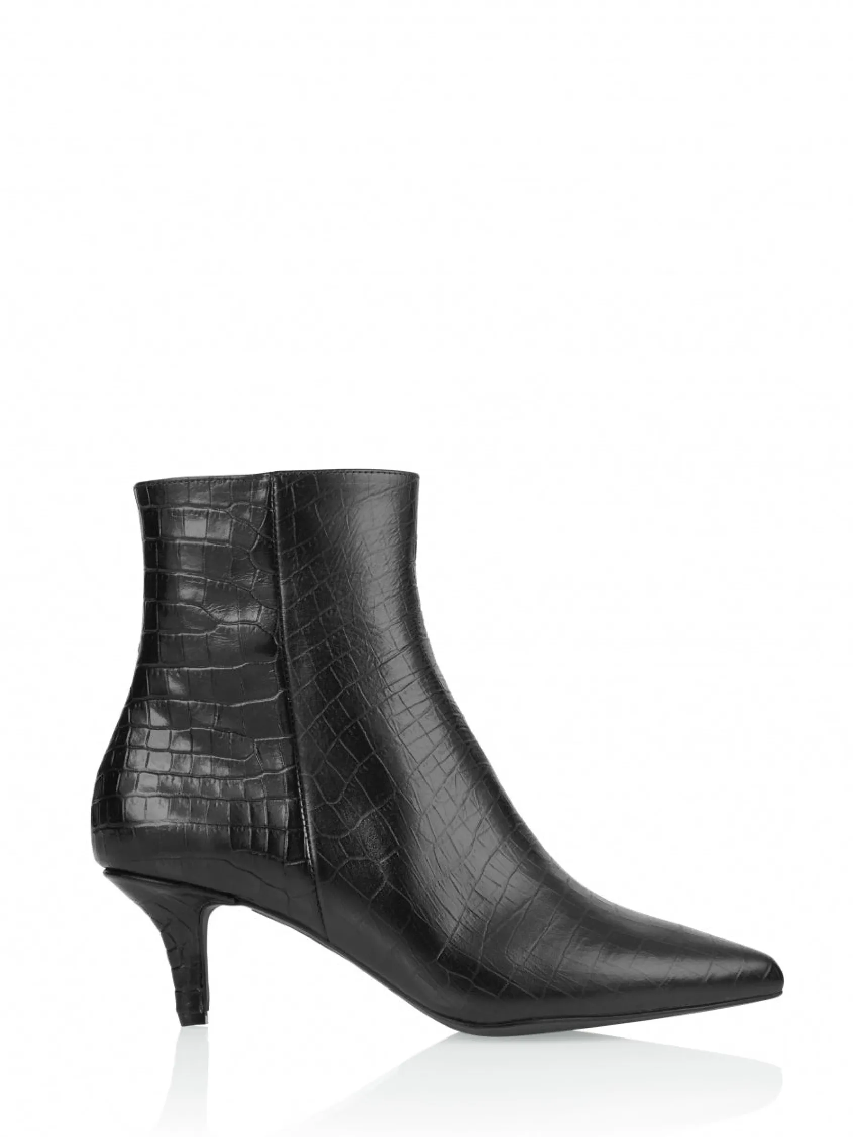 LUGO croco - Enkellaarsjes | Black