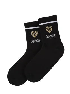 LYLA SOCKS LEOPARD - Sokken | Black