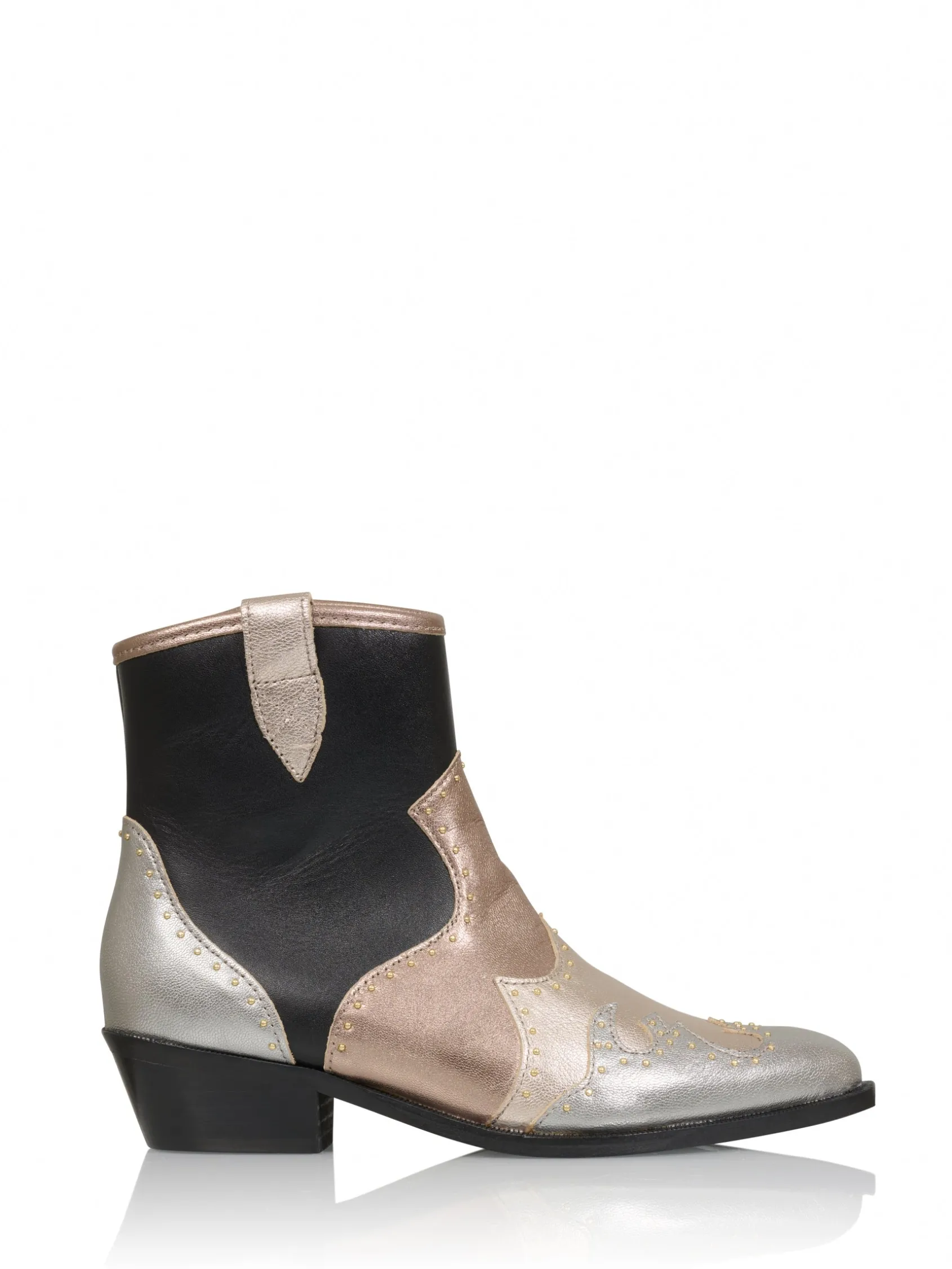 LYON studs - Westernboots | Black / Cipra