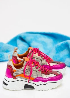 PLUTO metallic - Sneakers | Steel / Fuchsia