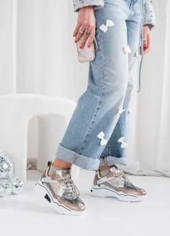 PLUTO metallic - Sneakers | Stone / Cipra