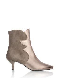 PONZA suede - Enkellaarsjes | Beige / Smoke