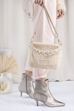 PONZA suede - Enkellaarsjes | Beige / Smoke