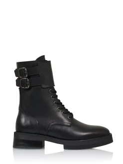 RUBY leer - Bikerboots | Black