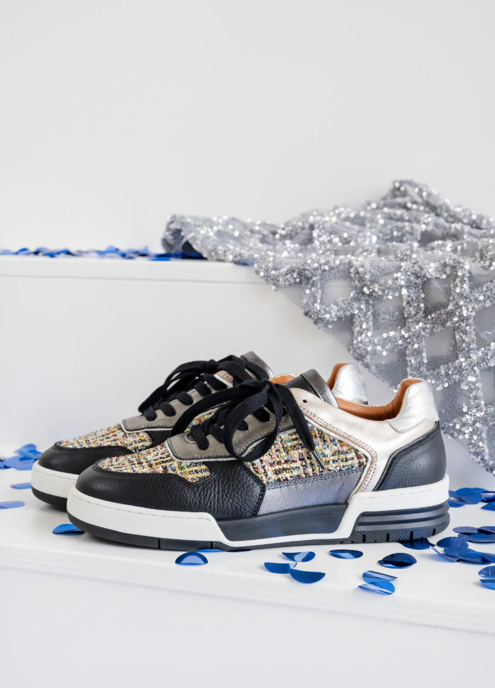 RUGBY tweed - Sneakers | Black / Stone