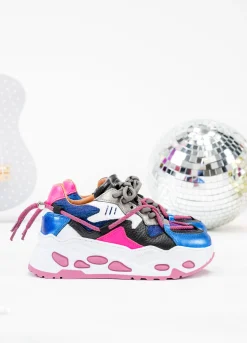 SATURNUS KIDS sparkling - Sneakers | Kobalt / Neon Pink