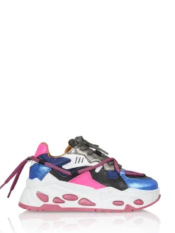 SATURNUS KIDS sparkling - Sneakers | Kobalt / Neon Pink