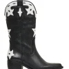 SHELBY leer - Westernboots | Black / White