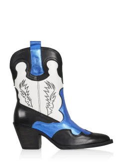 SILVI metallic - Westernlaarzen | Black / Kobalt