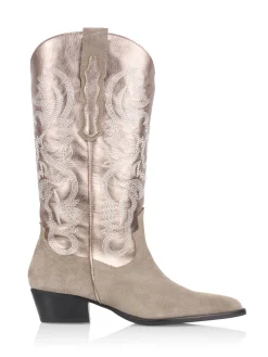 TULSA suede - Westernboots | Beige / Smoke