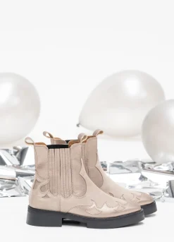 WIDLEY suede - Bikerboots | Stone / Beige